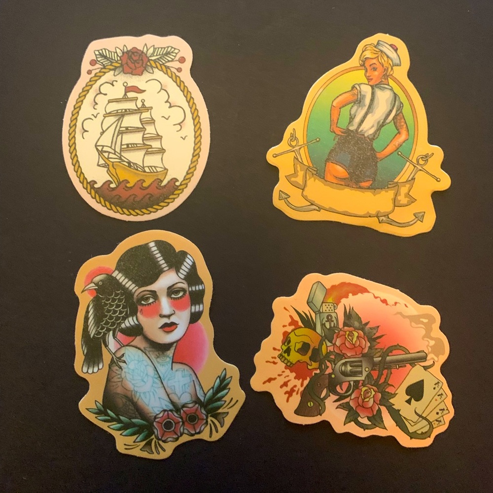 Sailor Jerry themed stickers